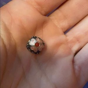 PInk flowered pandora charm